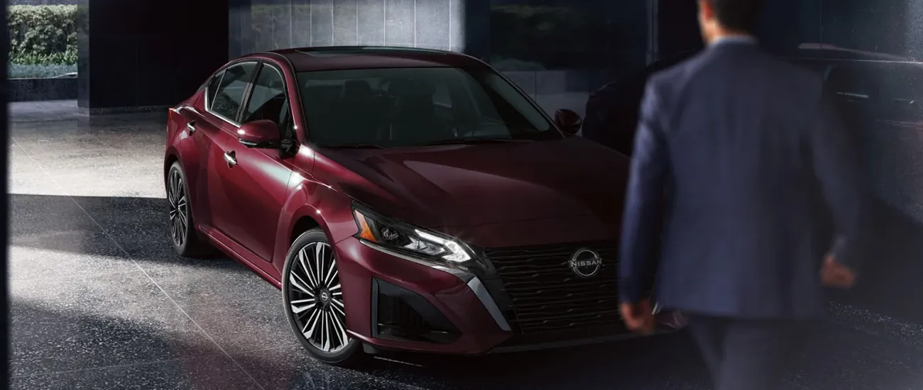 Nissan Altima in a showroom