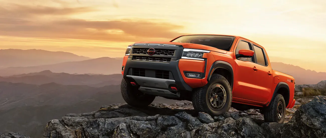 Nissan Frontier off-road at sunset