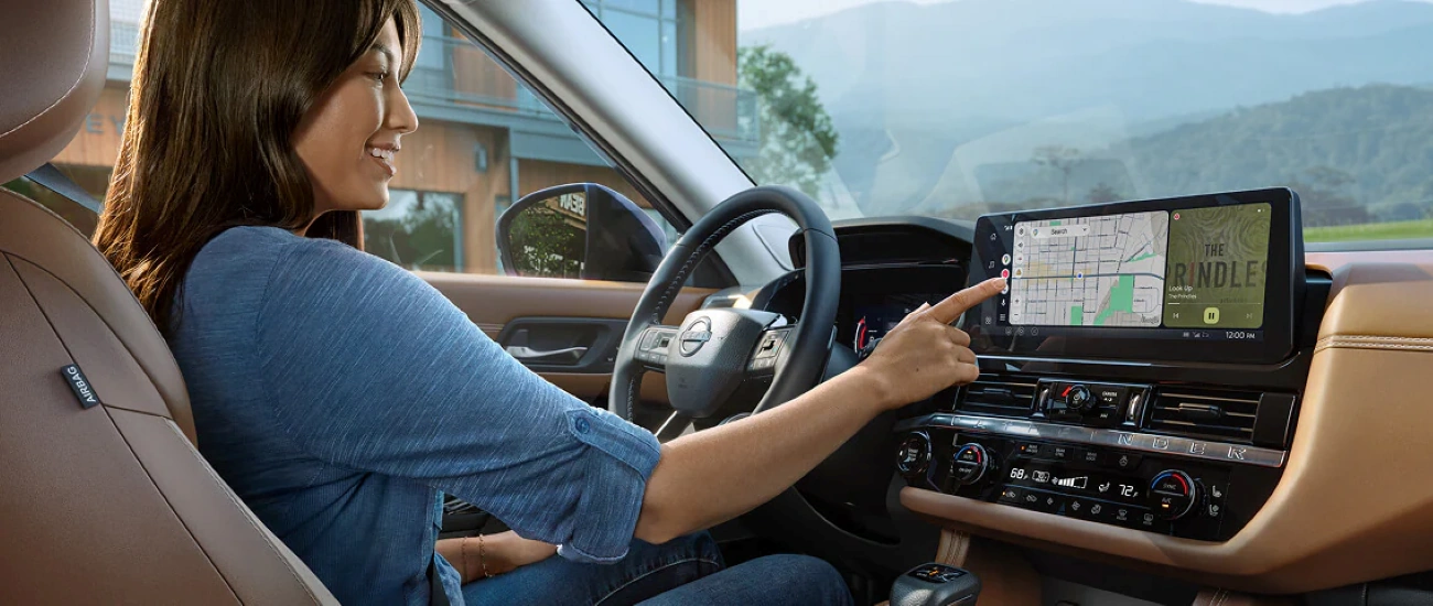 Nissan Altima 12.3-inch touch-screen display inside vehicle