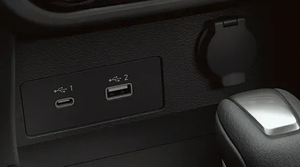 USB-A and USB-C ports