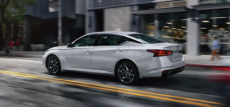 Silver Altima in city