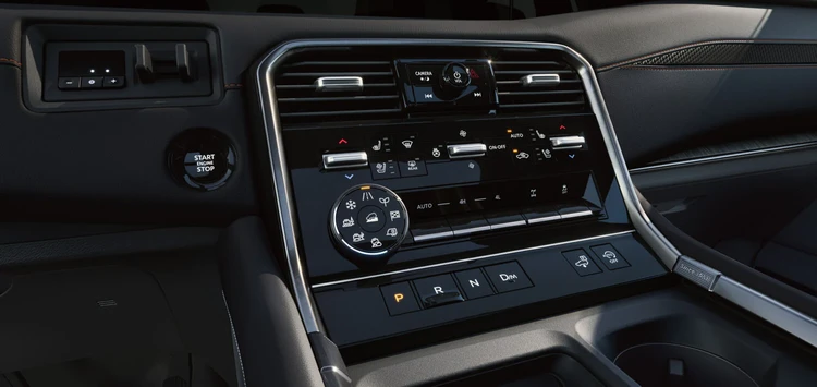 2025 Nissan Armada detail of e-shifter design
