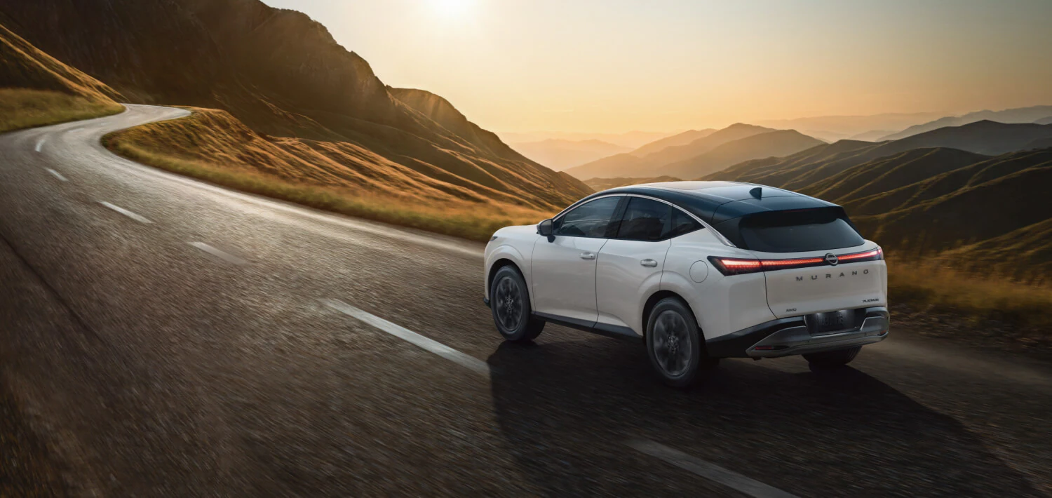 2025 Nissan Murano driving through mountain road