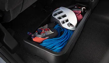 Rear under-seat storage