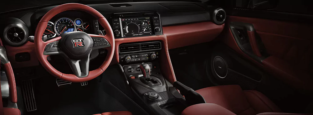 GT-R red leather cockpit