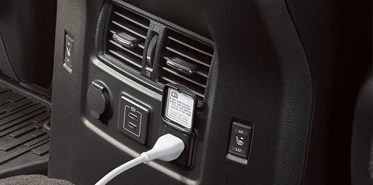 USB Ports & 120-Volt Outlet