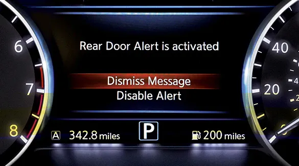 Rear Door Alert