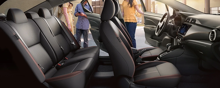Side Shot of 2025 Nissan Versa® Black Interior