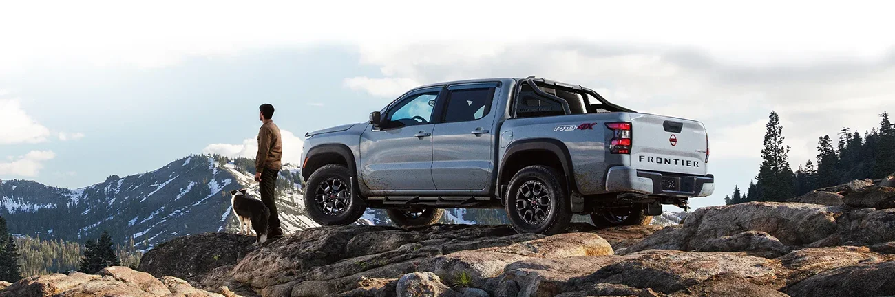 Frontier overlooking mountains