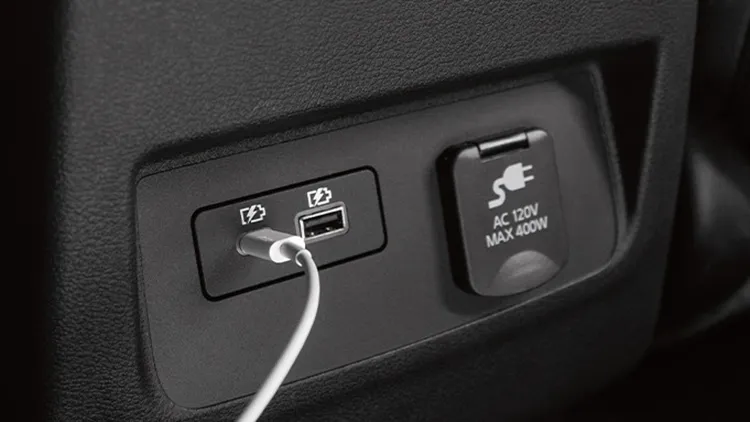USB Ports & 120-Volt Outlet
