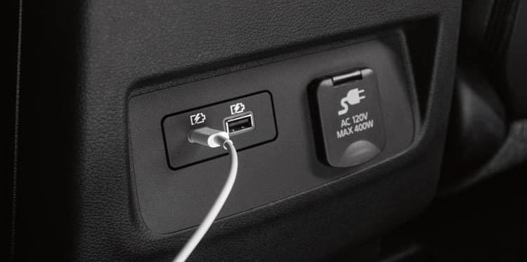 USB Ports And 120-Volt Outlet